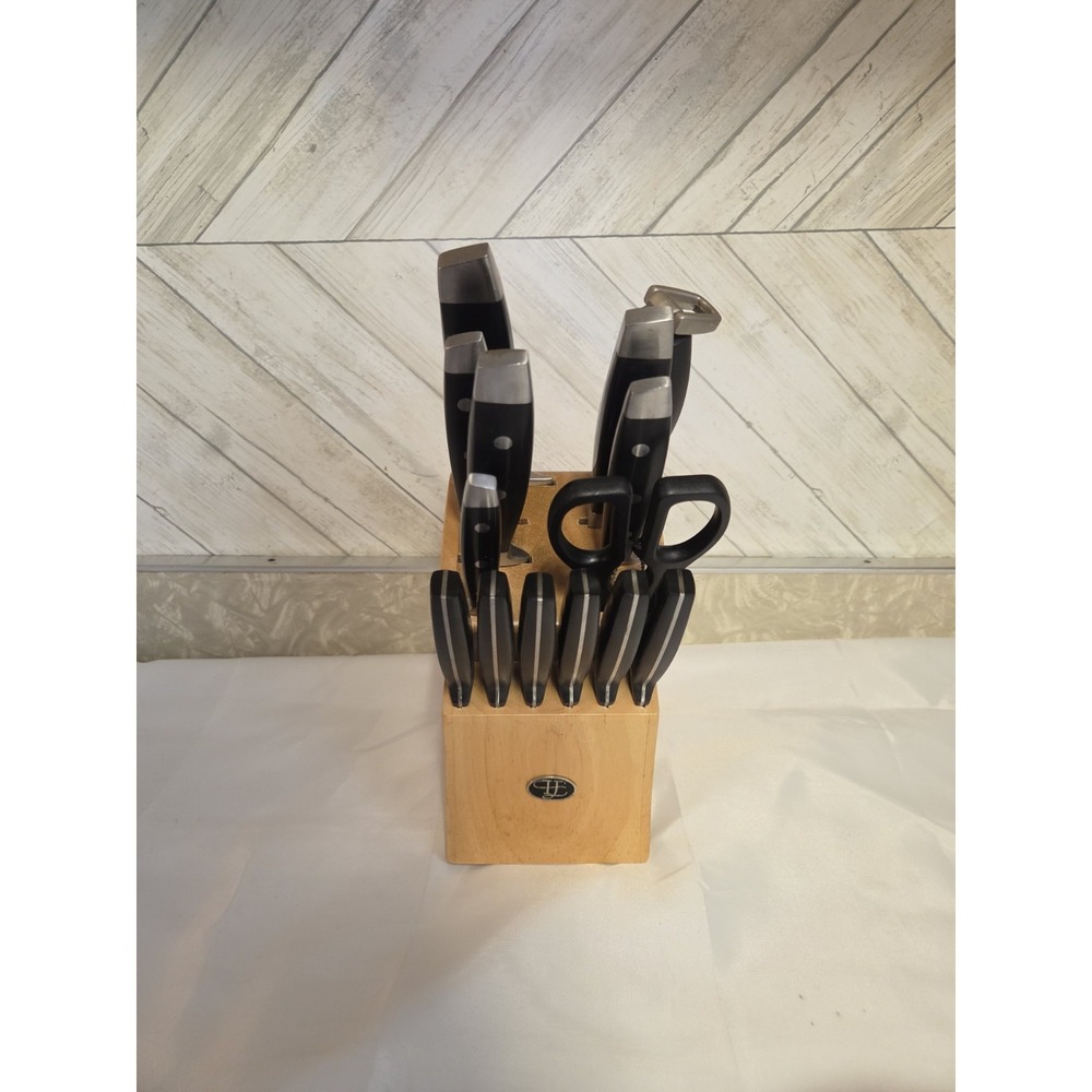 14-Piece Stainless Steel Knife Set with Storage Block Hampton Forge